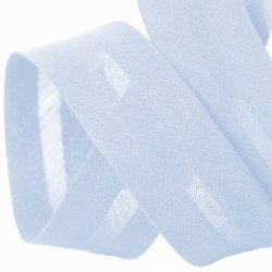 Biais polycoton ciel au mètre et rouleau