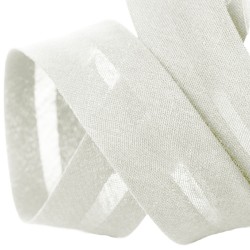 Biais polycoton ivoire au mètre et rouleau