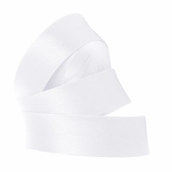 Biais satin blanc