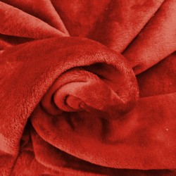Tissu doudou rouge au mètre