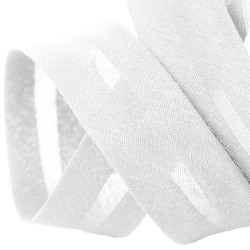 Biais polycoton 40 mm blanc