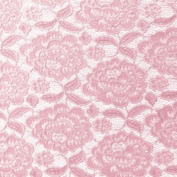 Dentelle élastique rose au rouleau