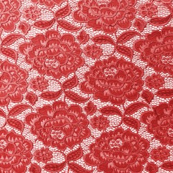 Dentelle élastique rouge au rouleau