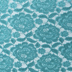 Dentelle élastique turquoise au rouleau