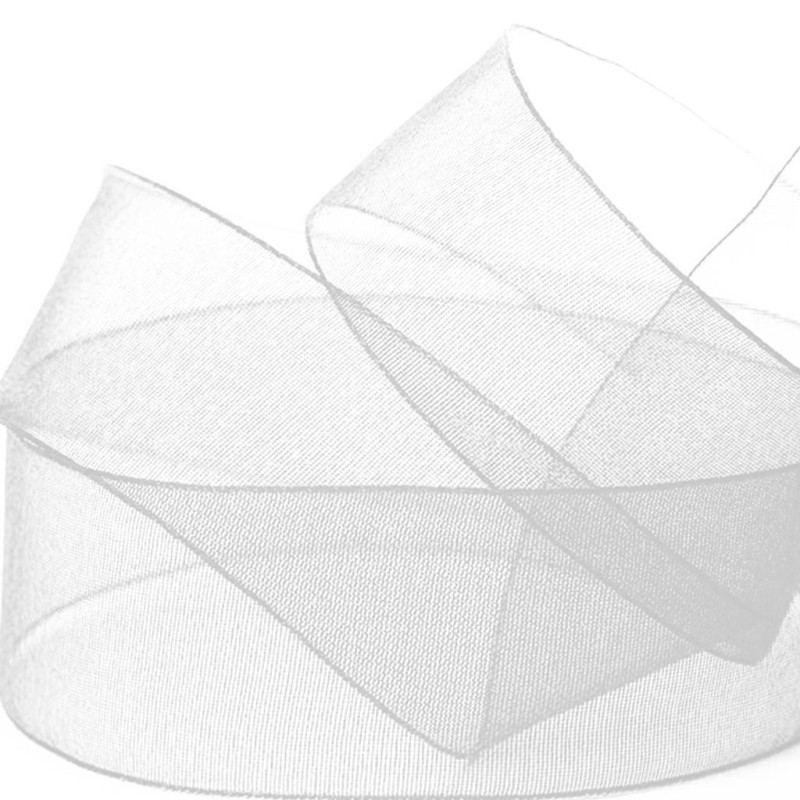 Ruban organdi blanc