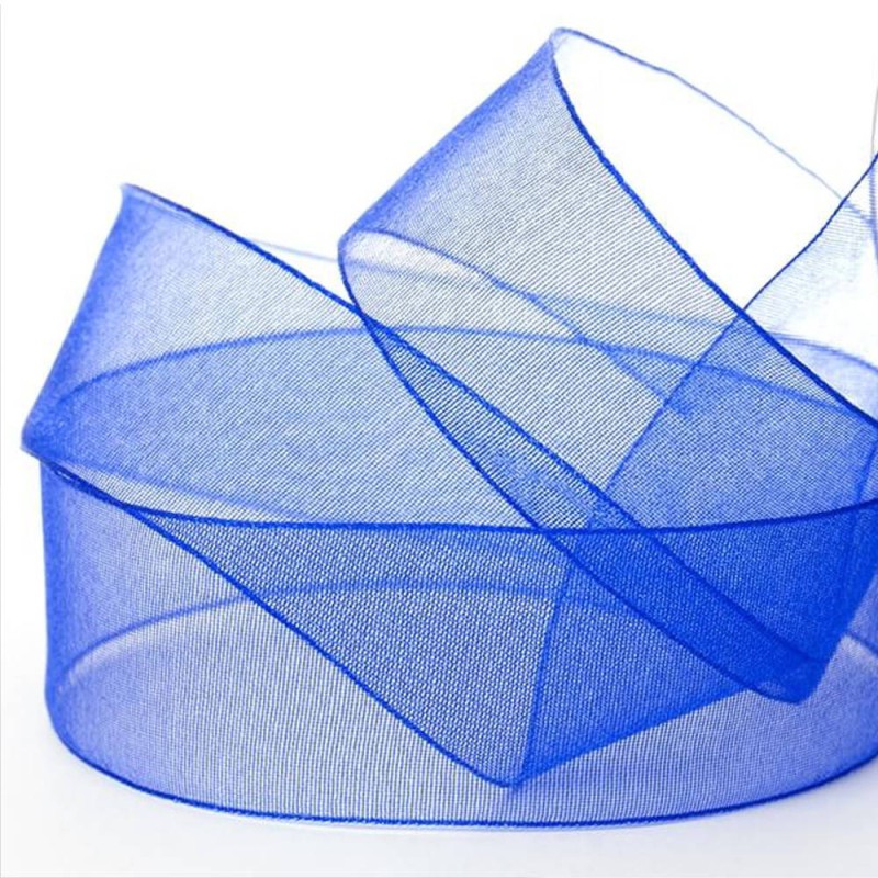 Ruban organdi bleu