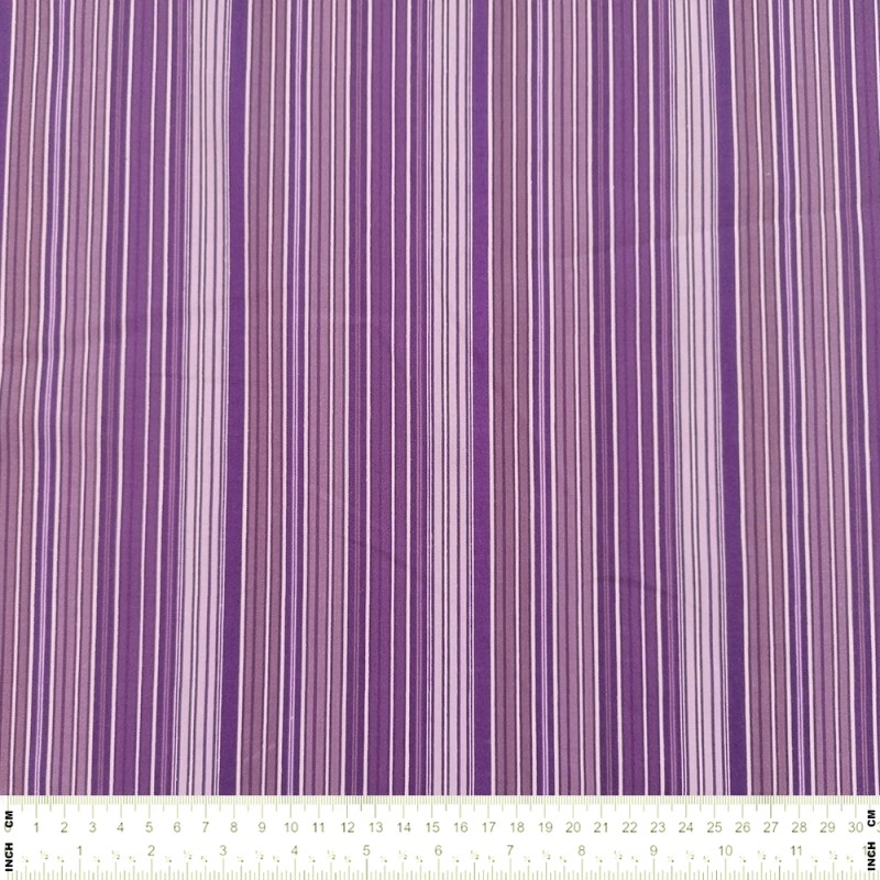 Algodão orgânico listras malva