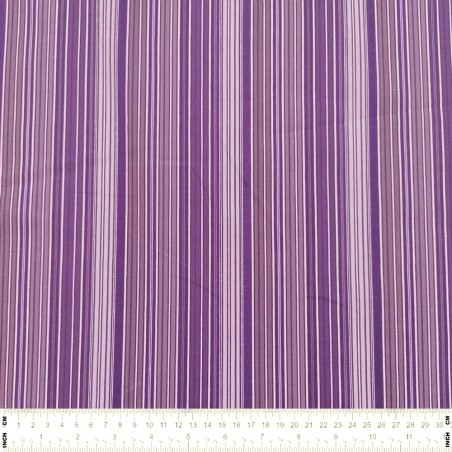 Algodão orgânico listras malva