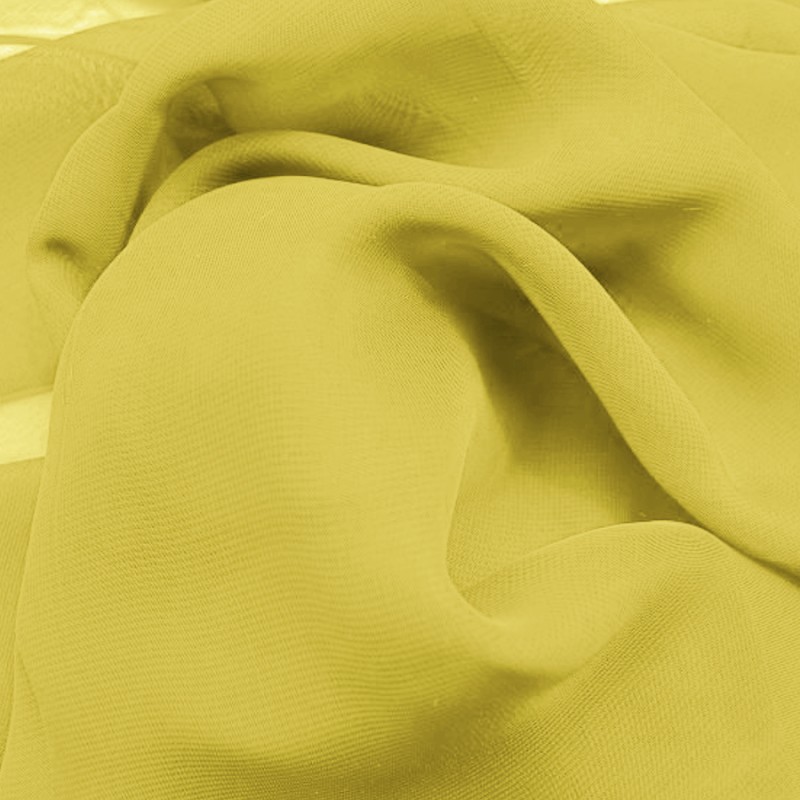Mousseline jaune au mètre