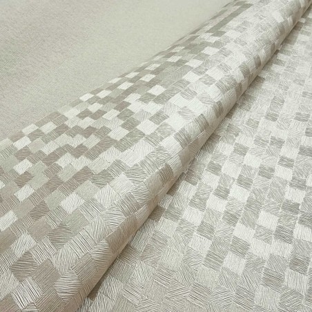 Couro sintético branco mini quadros efeito Polyline