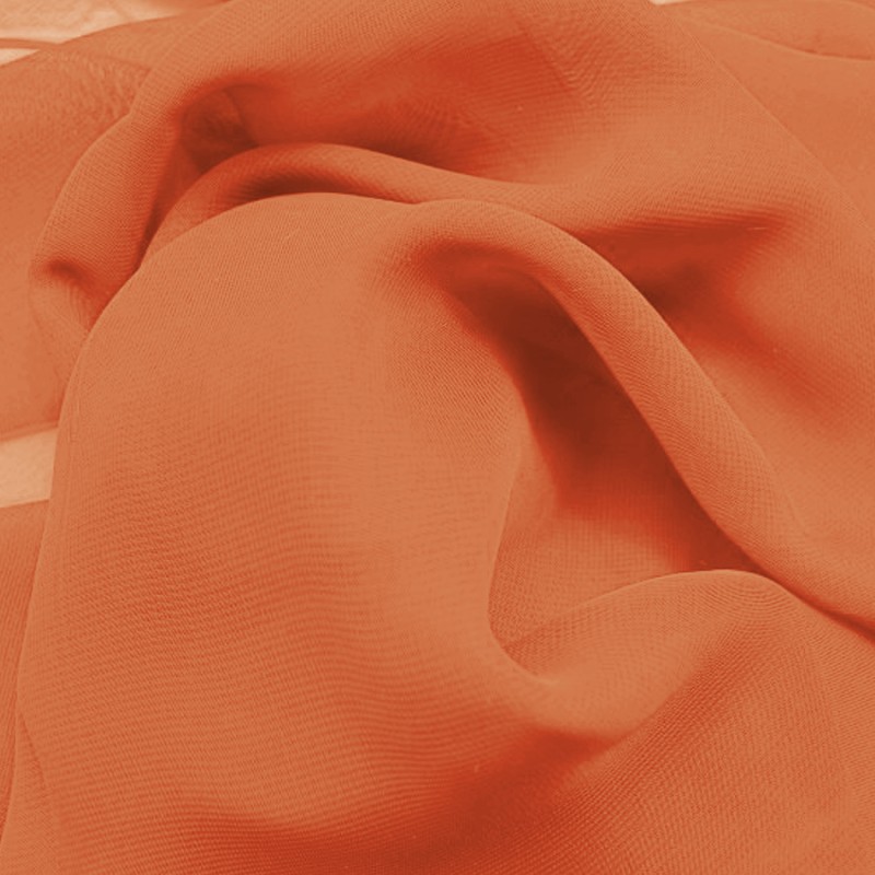 Mousseline orange au mètre