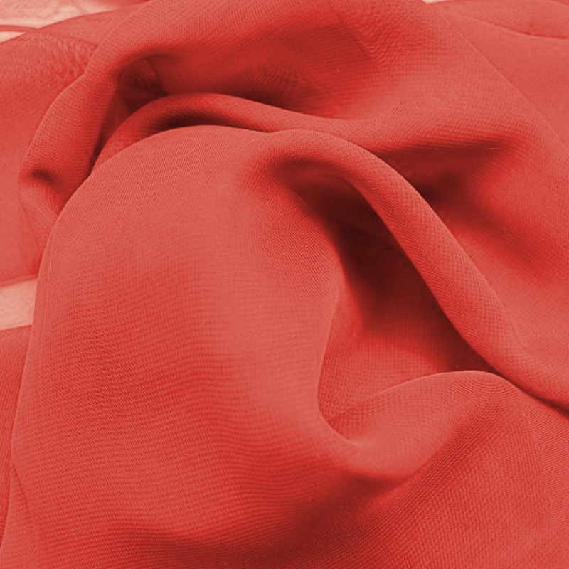 Mousseline rouge au mètre