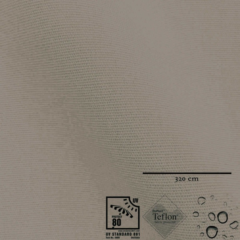 Tela externa toldo de grande largura cinza perla