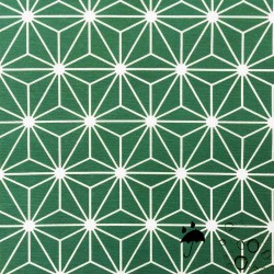 Tecido de resina anti-manchas estela asanoha verde