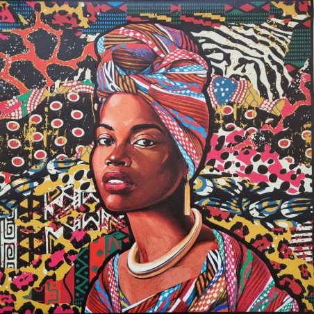 Painel couro sintético africano