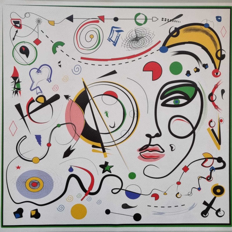 Painel couro sintético Kandinsky