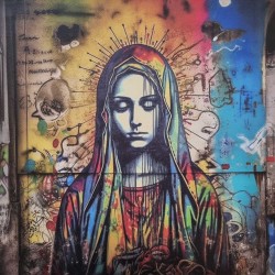Painel couro sintético Graffiti Guadalupe