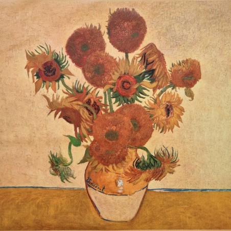 Painel couro sintético Van gogh Girasol