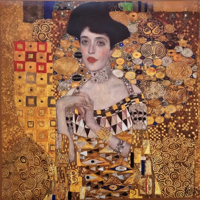 Painel couro sintético Klimt Judith