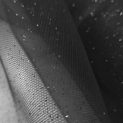Tule de lantejoulas preto