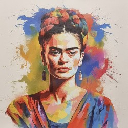 Painel couro sintético Graff Frida