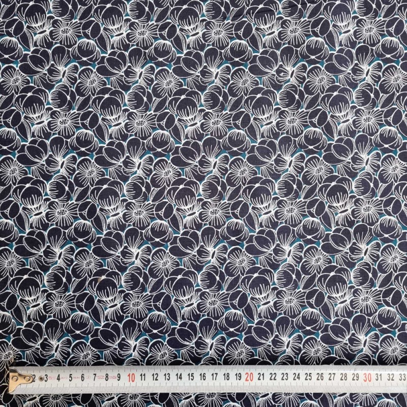 Algodão OKIMA flores azul