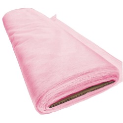 Rolo tul (25m) grande largura rosa