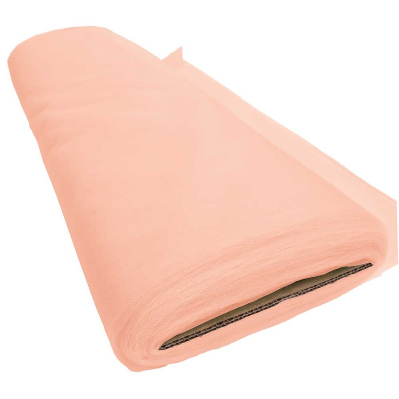 Rolo tul (25m) grande largura blush