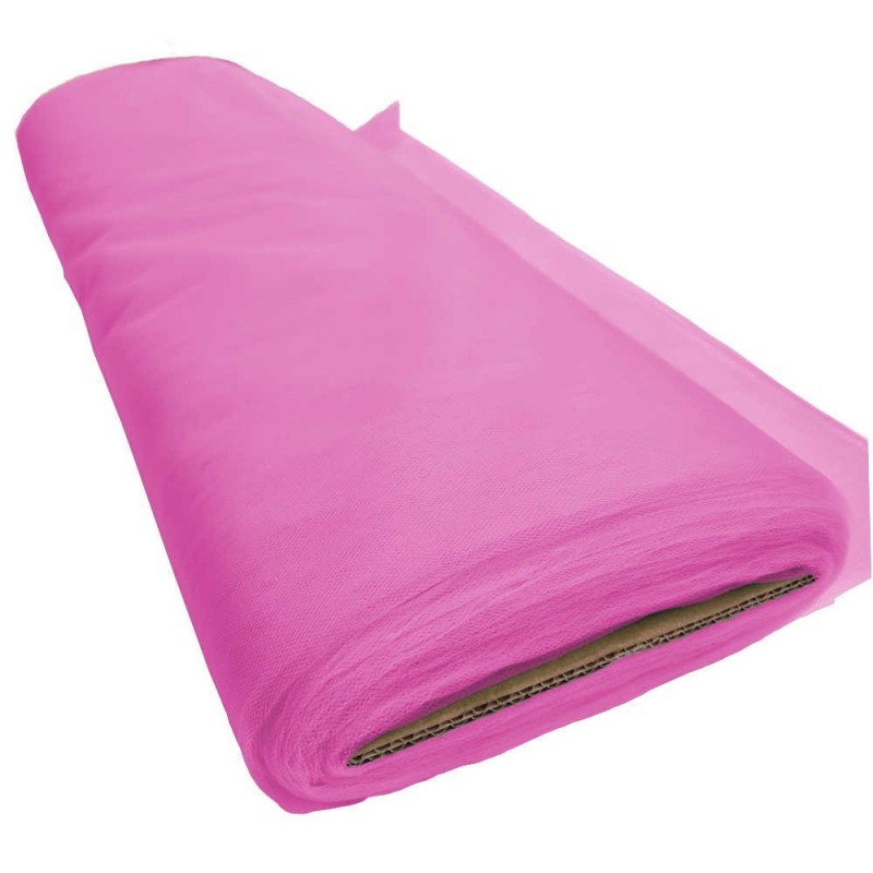 Rolo tul (25m) grande largura fucsia