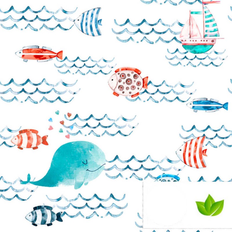 Algodão orgânico Mar