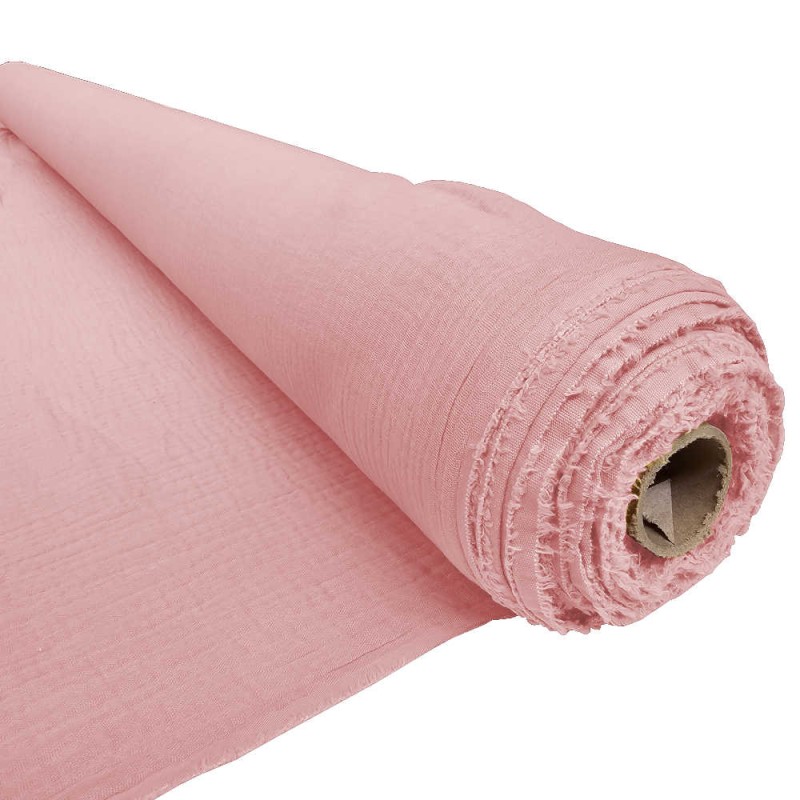 Rolho 9m bambula / gaza dupla rosa claro