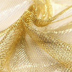 Rede cota de malha ligeira lurex ouro