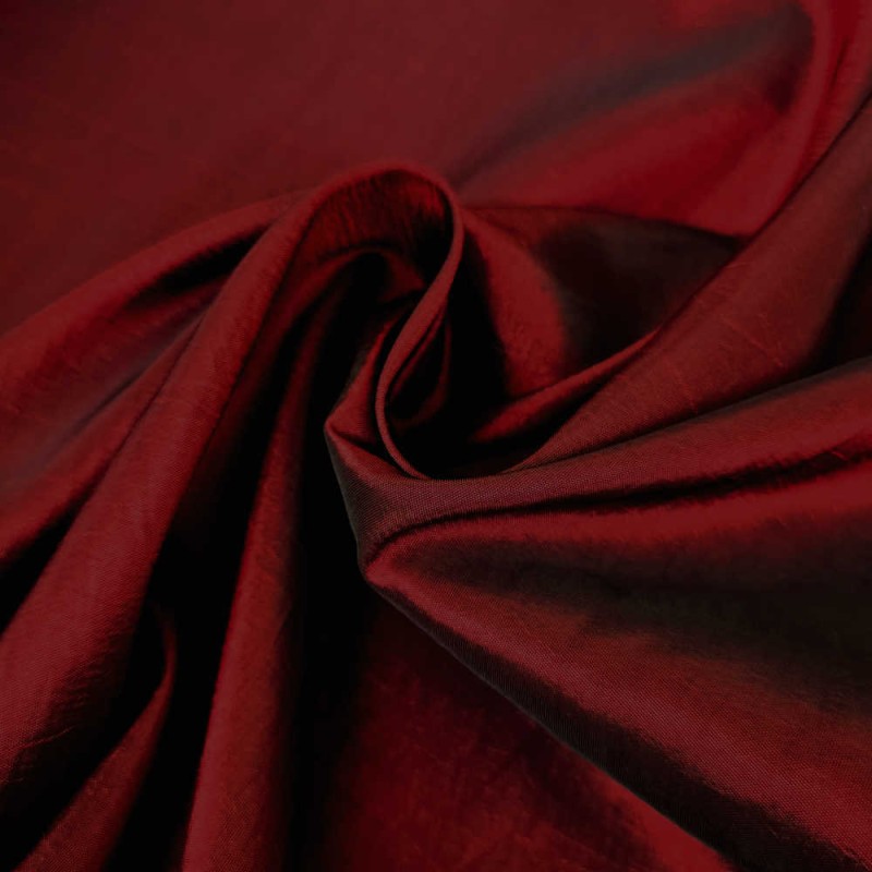 Tafetá bicolor vermelho/preto