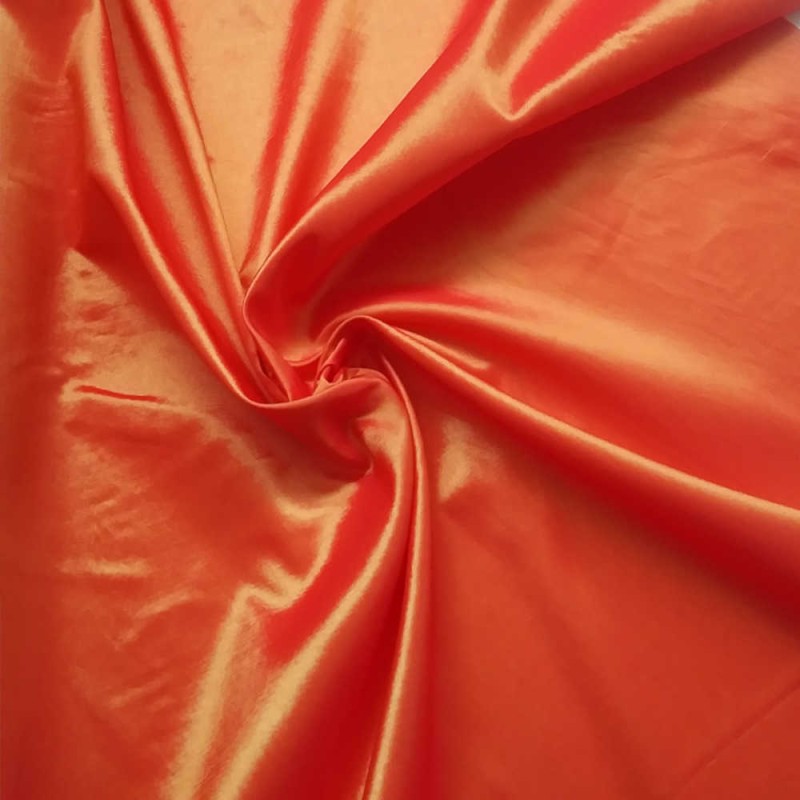 Tafetá bicolor laranja/ouro