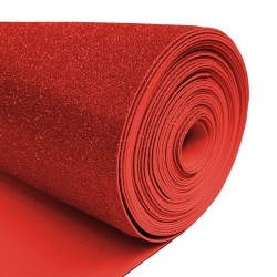 Foam EVA Glitter vermelho