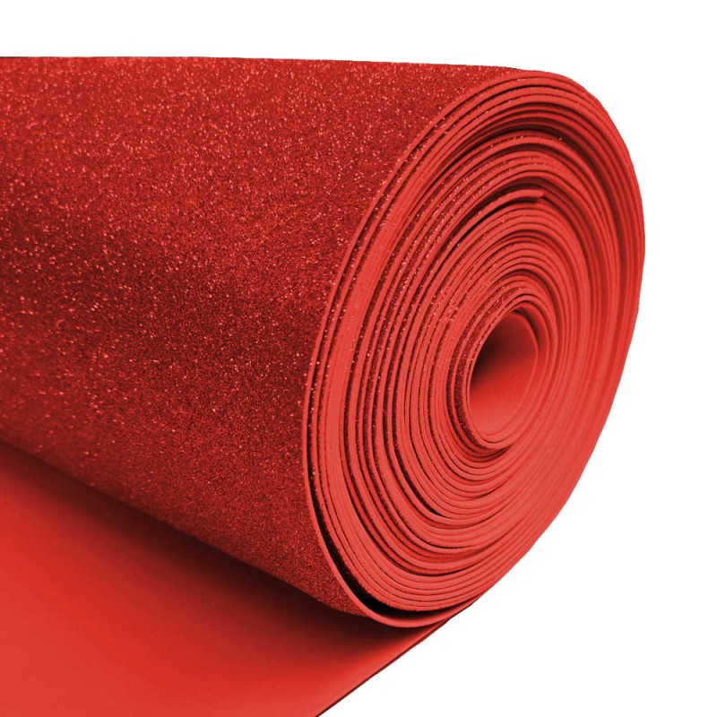 Foam EVA Glitter vermelho