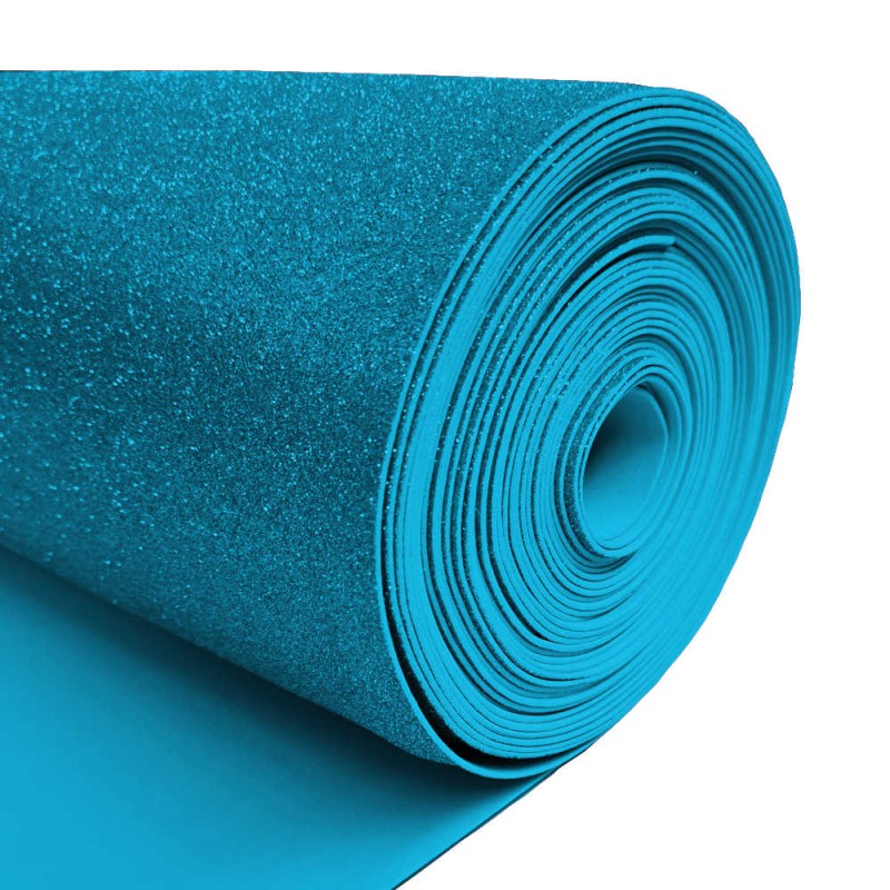 Foam EVA Glitter turquesa