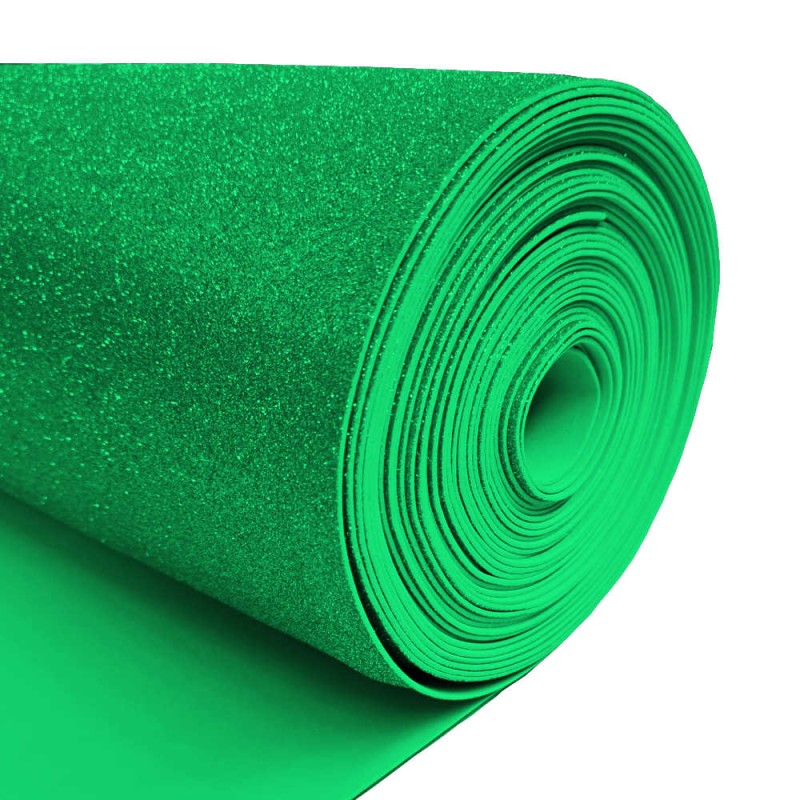 Foam EVA Glitter verde