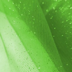 Tule de lantejoulas verde maçá