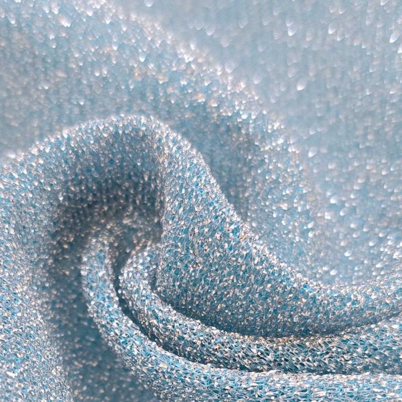 Véu de lurex azul cielo ao metro