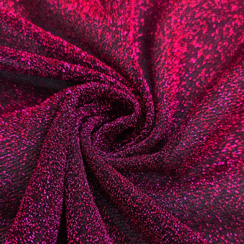 Véu de lurex fuxia ao metro