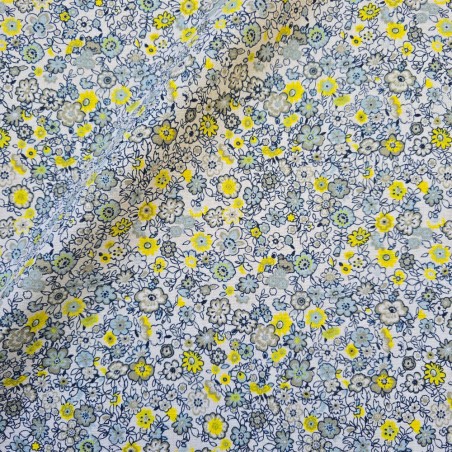 cretona flores amarelas liberty