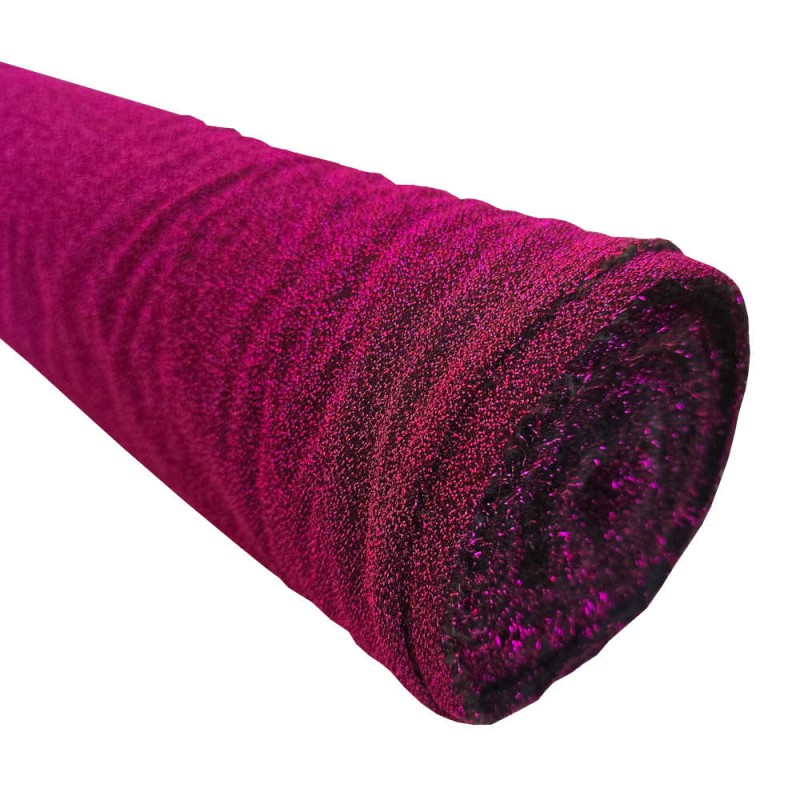 Rolho 25m Véu de lurex fuxia i love tecidos