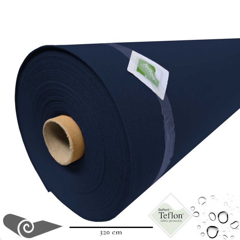 Rolho 25m Tela externa toldo de grande largura azul marino