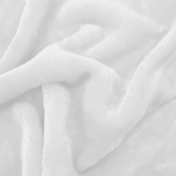 Fausse fourrure très douce en coloris blanc au rouleau