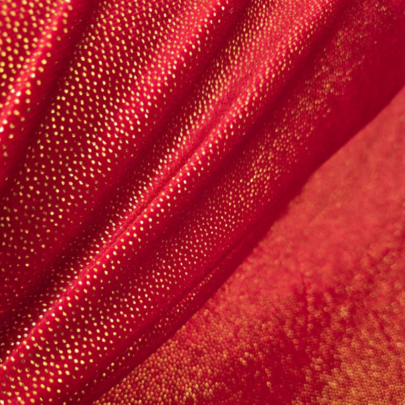 I ❤️ TECIDOS | Veludo glitter vermelho
