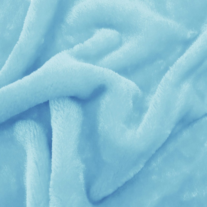 Fausse fourrure douce bleu ciel au rouleau