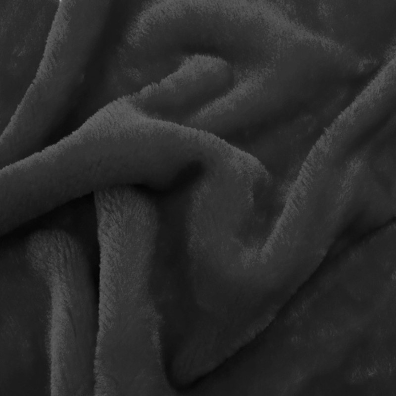 Fausse fourrure noire au rouleau