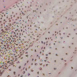 Tule lycra lantejoulas ✨ multico rosa | ♥