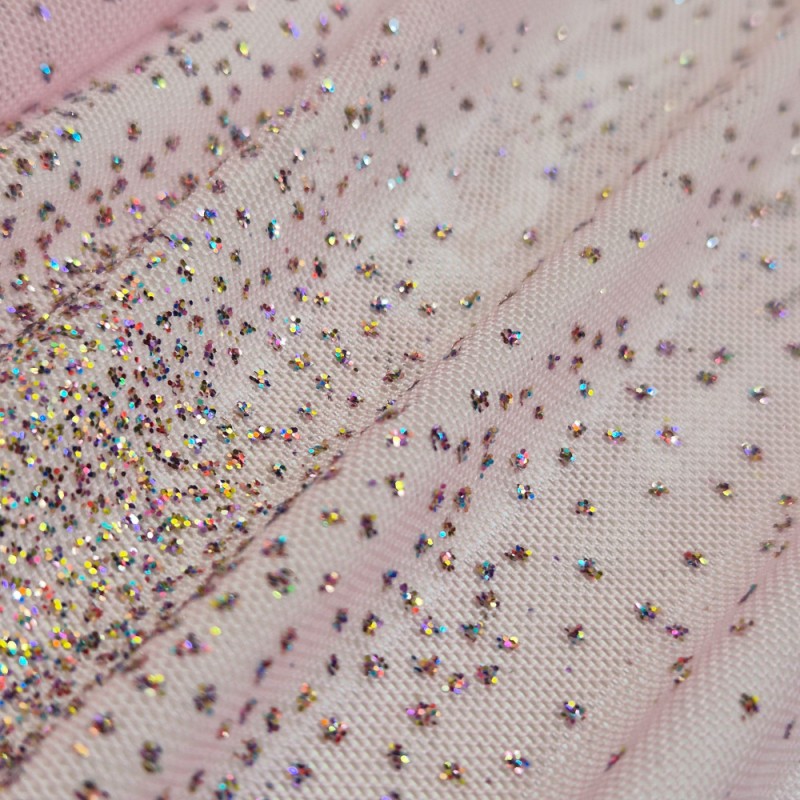 Tule lycra lantejoulas ✨ multico rosa | ♥